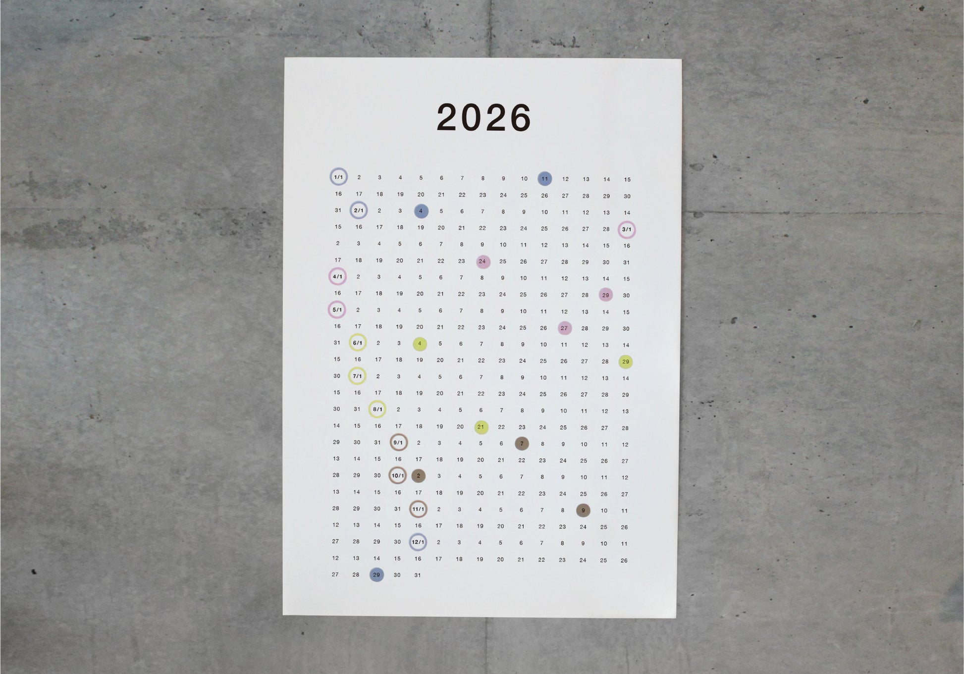 カレンダー「whole」＋ シール