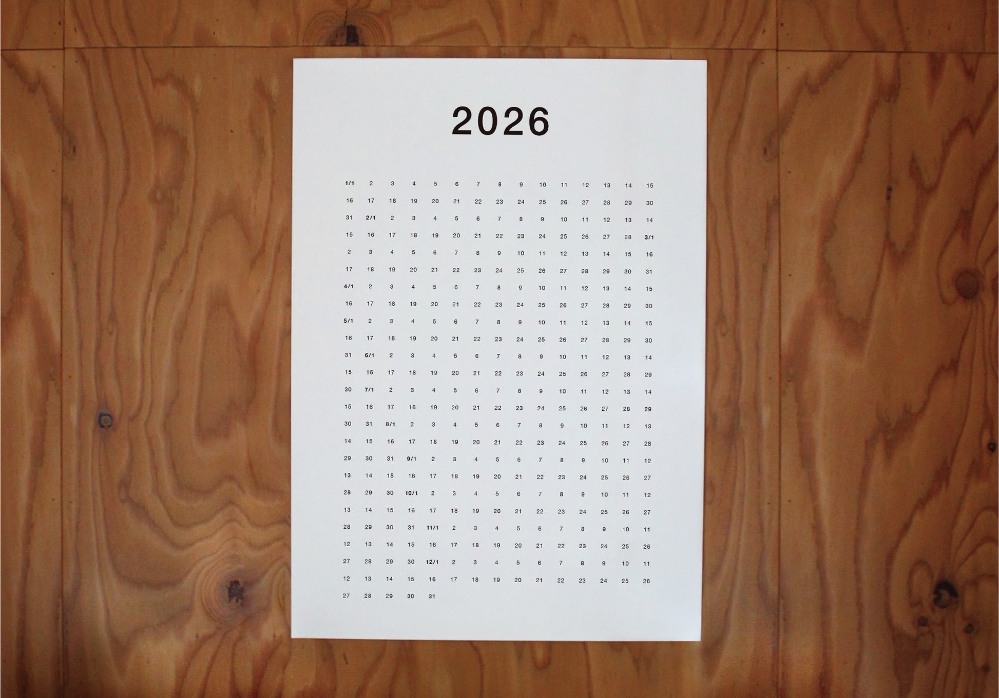 カレンダー「whole」単品